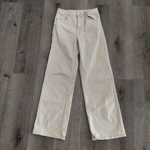 DIVIDED H&M Beige Wide-Leg Jeans Size 6